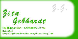 zita gebhardt business card